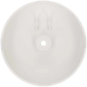 Cache-piton blanc Max Hauri (Ø 65 mm) pour installation de lampe, accessoires inclus.