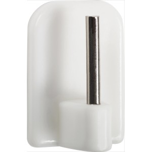 Gancio bianco LUX per tendine in plastica con perno in acciaio, 4 pezzi per tende.
