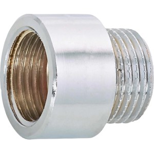 Prolunga rubinetto in ottone cromato, 15 mm, per raccordi filettati.