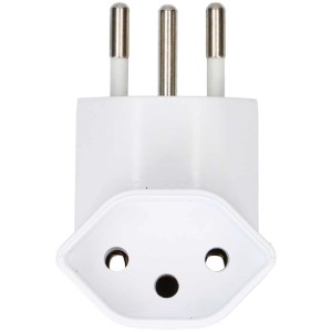 Weisser Abzweigstecker T12 mit 2x T13 Kupplung für Steckdosenerweiterung.