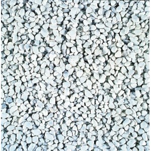 Galets de marbre blanc de Carrare, forme ronde, 16-25 mm, idéal pour les allées de jardin et la décoration.