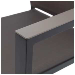 Doppler Sedia impilabile Expert con schienale medio alluminio Antracite Mocca