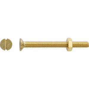 Vite filettata testa svasata con intaglio ottone M5 x 40 mm / 8 pz.