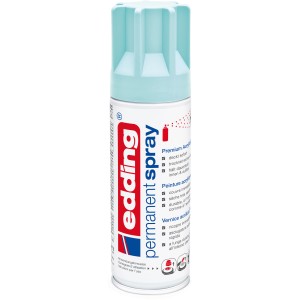 Spray permanente Edding 5200 blu pastello, finitura satinata per varie superfici.