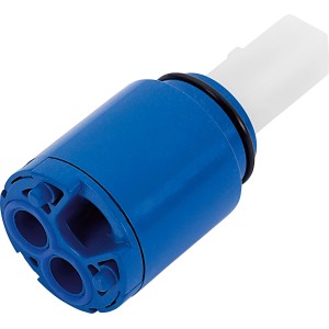 Cartuccia ceramica Ø 25 mm per miscelatore lavabo, corpo in plastica blu, ricambio