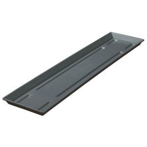 Sottovaso antracite Geli per fioriera da 80 cm.