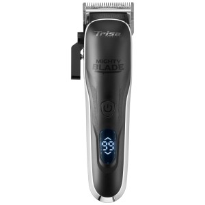 Trisa Tondeuse à cheveux Mighty Blade : Tondeuse de précision avec écran LCD et lames en acier inoxydable.