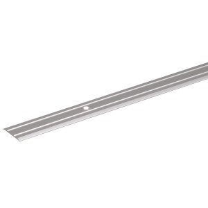 Silbernes Bodenausgleichsprofil aus Aluminium, 1,6 mm x 38 mm x 900 mm.