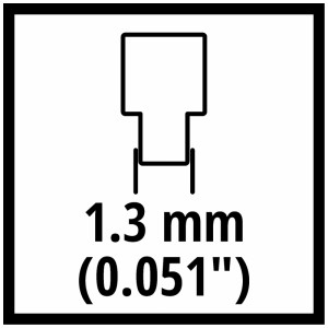 Immagine simbolo spessore maglia motrice 1.3 mm per catena di ricambio motosega Einhell