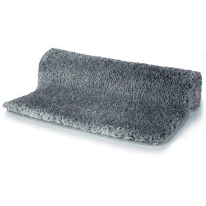 Tappeto bagno Spirella Highland Granit, 70x120 cm, in poliestere morbido. Tappetino grigio.
