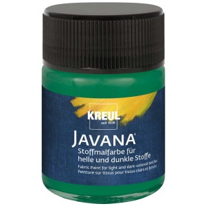 Kreul Javana Stoffmalfarbe Dunkelgrün, 50ml Dose für helle und dunkle Stoffe.
