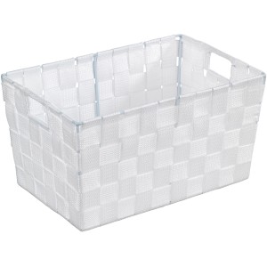 Cesto portaoggetti bianco Wenko Adria taglia S per accessori bagno.