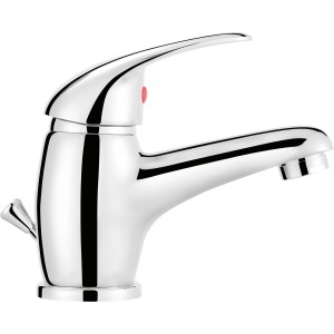 Miscelatore lavabo baliv WT-5010 cromato, design arrotondato.