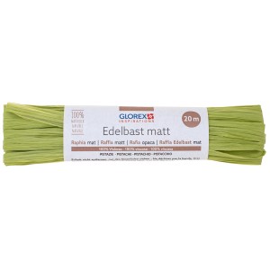 Raffia opaca color pistacchio, rotolo da 20m di materiale per intrecciare e decorare.