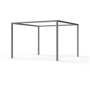 Pergola base Siena Garden in alluminio antracite, 217x315x300 cm.