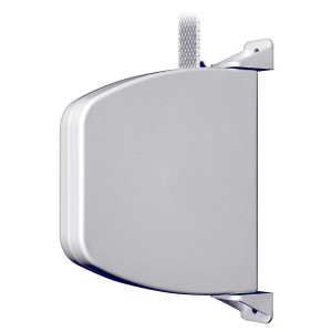 Enrouleur de sangle mini blanc pivotant pour volet roulant.