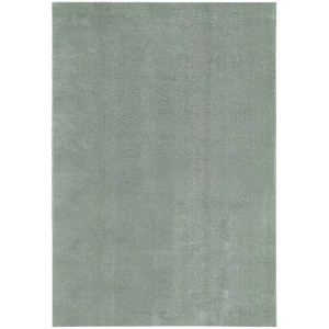 Tapis à poils longs Andiamo Arezzo vert sauge, 60x110 cm. Tapis doux et uni pour espaces de vie.