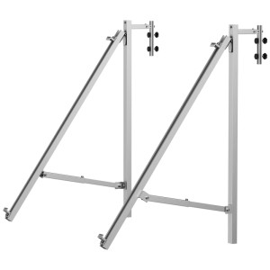 Ecoflow Solarpanel-Halterung für Balkone, Metall Silber, zur sicheren Montage von Solaranlagen.