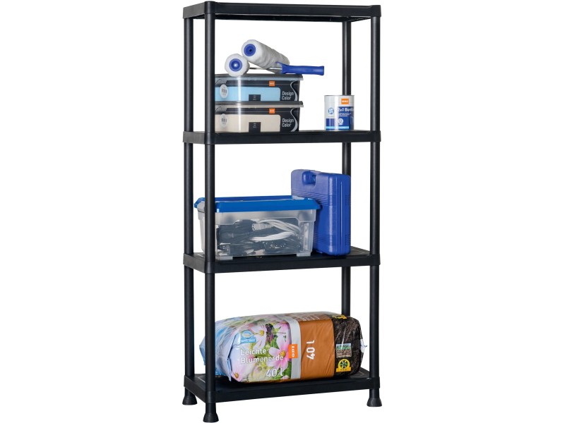 Scaffale In Acciaio Relaxdays 90x60x40 Cm - 3 Ripiani Regolabili, Portata 750 Kg, Per Garage E Cantina