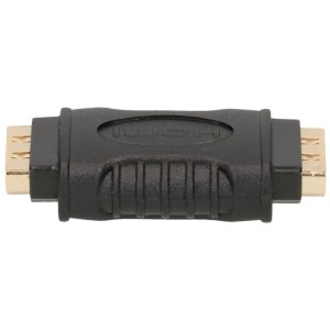 Doppio connettore HDMI nero per collegare cavi HDMI.
