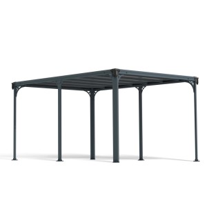 Gazebo da giardino Canopia Milano 3.1 x 4.3 antracite, robusto e resistente alle intemperie.