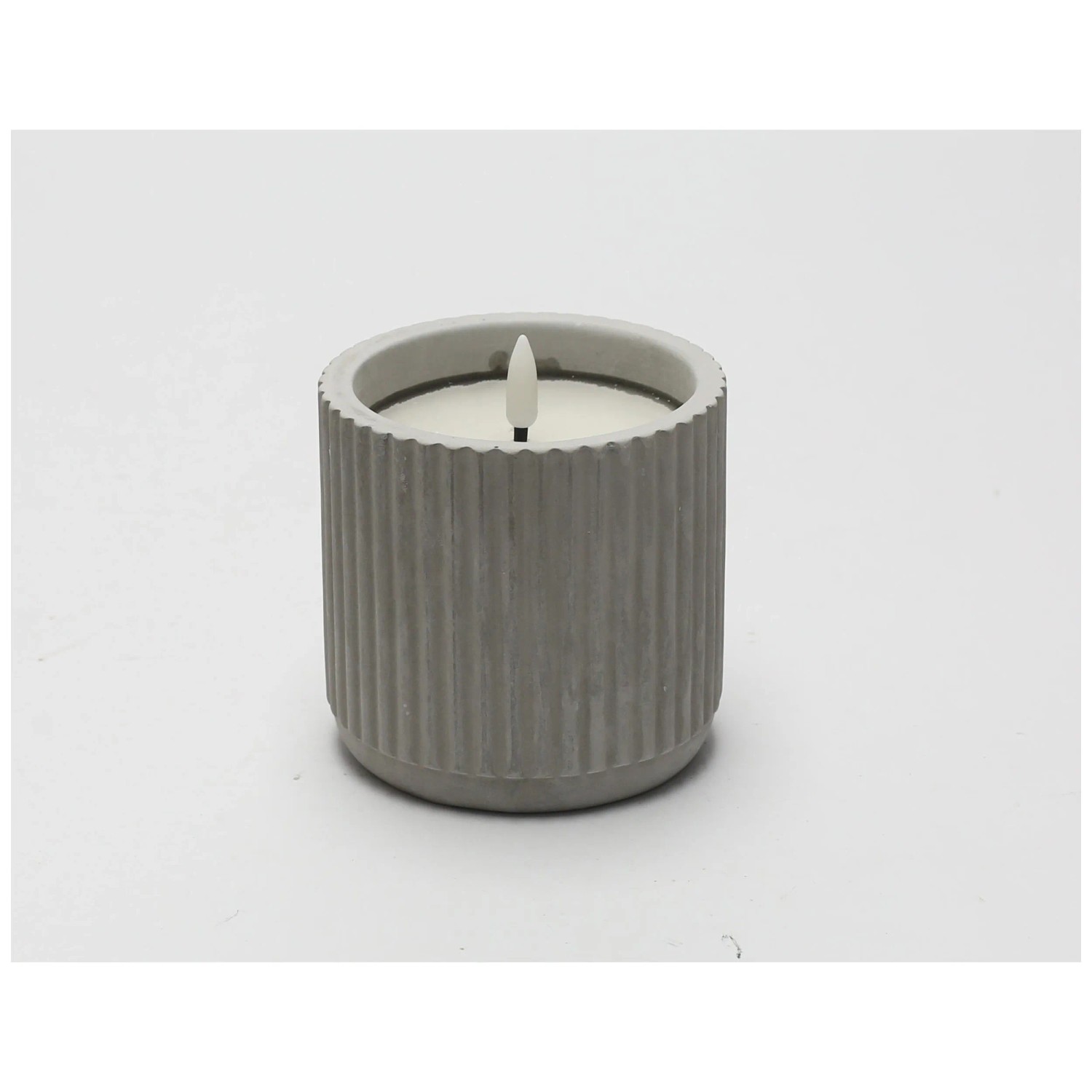 LUMINEO Candela LED Cera Rustica Rossa 7x19cm - Effetto Fiamma Realistica - Luce Calda A Batteria