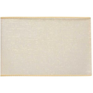 Nastro organza color crema, 2,5 x 500 cm, brillante, per lavori creativi e decorazioni.