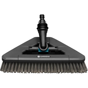 Gardena Cleansystem Spazzola Soft Flex, antracite, con testina triangolare e attacco per tubo.