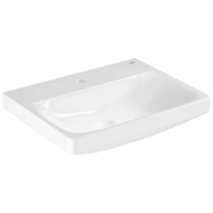 Lavabo bianco Grohe Euro Ceramic (60 cm) senza troppopieno, con foro per rubinetto.