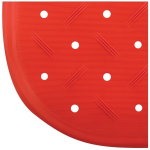 Rote MSV Badewannenmatte aus Kautschuk mit Saugnäpfen, 36x65 cm.