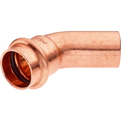 Curva a pressare 45° rame Ø 22 mm