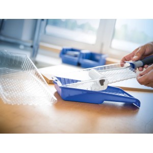 Bacs de protection LUX pour bac à peinture, lot de 3, transparents, pour des bacs propres et une application uniforme de la peinture.
