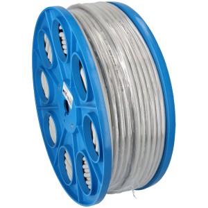 Câble TT gris CH-N1VV-U5G1,5 vendu au mètre sur touret bleu.