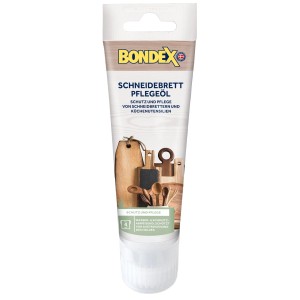 Bondex Pflegeöl für Schneidebretter, 100ml Tube, farblos. Holzöl zum Schutz und zur Pflege von Küchenutensilien.