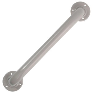 Barre d'appui MSV, 40 cm, acier, taupe, pour plus de sécurité dans la salle de bain.
