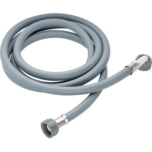 Tuyau d'arrivée d'eau gris de 2,5 m pour lave-linge/lave-vaisselle avec raccord G 3/4.