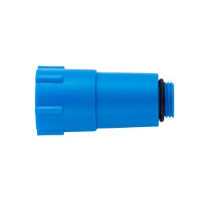 Bouchon de test bleu Diaqua en plastique avec filetage 1/2 pouce pour tubes multicouches.
