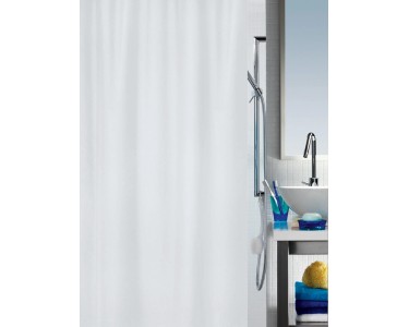 Spirella Rideau de douche en textile Primo Blanc 120 x 200 cm