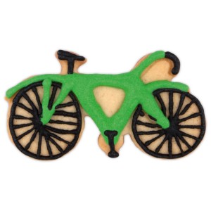 Ausstecher Rennrad/Velo, Edelstahl, 9cm. Ideal für detailreiche Plätzchen und Bastelarbeiten.