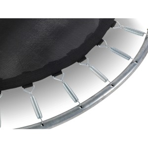 Dettaglio: Trampolino EXIT Silhouette nero (D305cm) con molle e telaio.