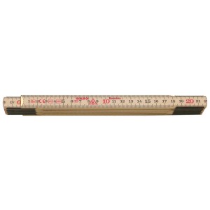 Sola Metro pieghevole in legno H 2/10, 2 metri, estensibile, con scala cm/mm per misurazioni precise.