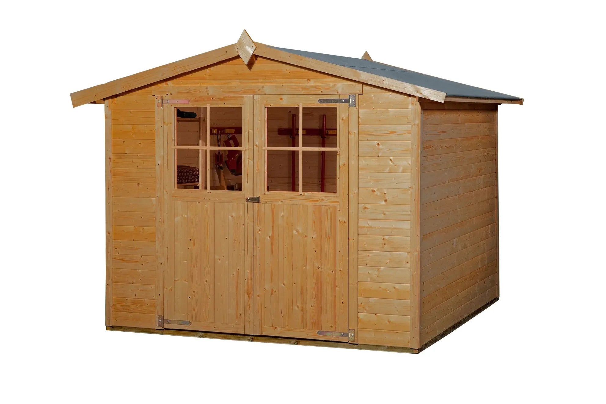 Weka Abri de jardin en bois Parma D Chêne lasuré clair 254 x 194 cm — free download