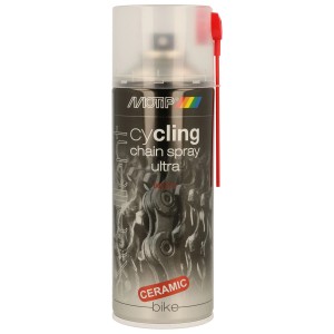 Motip Cycling Chain Spray Ultra 400ml pour l'entretien des chaînes de vélo.