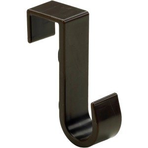 Gancio appendiabiti da porta Hettich marrone in plastica, altezza 70 mm, facile da montare.
