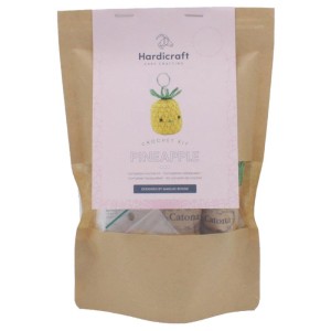 Kit uncinetto Hardicraft: Portachiavi ananas giallo-verde fai da te.
