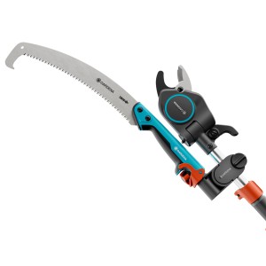 Kit coupe-branches et arbustes Gardena StarCut Pro L avec scie et adaptateur.