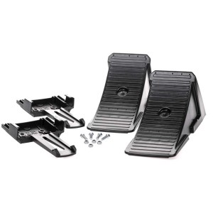 Cunei fermaruota Stema neri, incl. supporto e fissaggio per rimorchi auto.