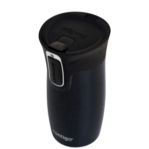 Thermos Contigo West Loop Mini noir, 300 ml, étanche et compact.