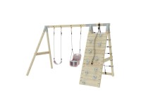 PolarPlay Klettergerüst Kuckuck Schaukel Babyschaukel Altrosa