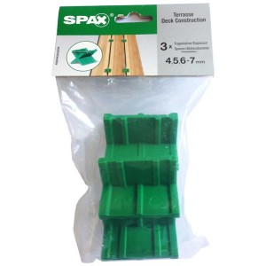 Spax Distanziatori per fughe, 3 pezzi, per fughe uniformi nelle lastre per terrazze.